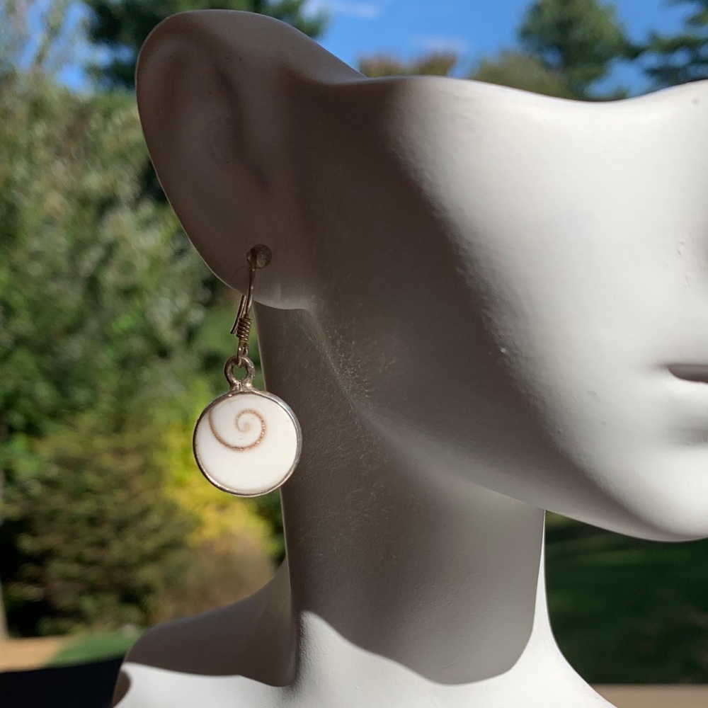 Shiva eye and sterling earrings